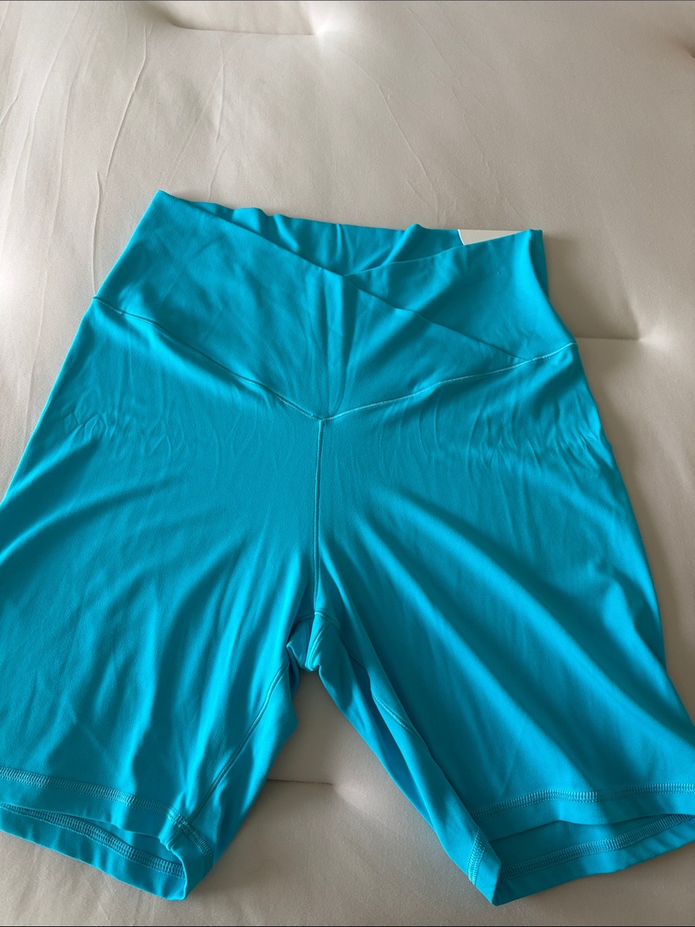Aerie High-Waist Performance Shorts - Turquoise